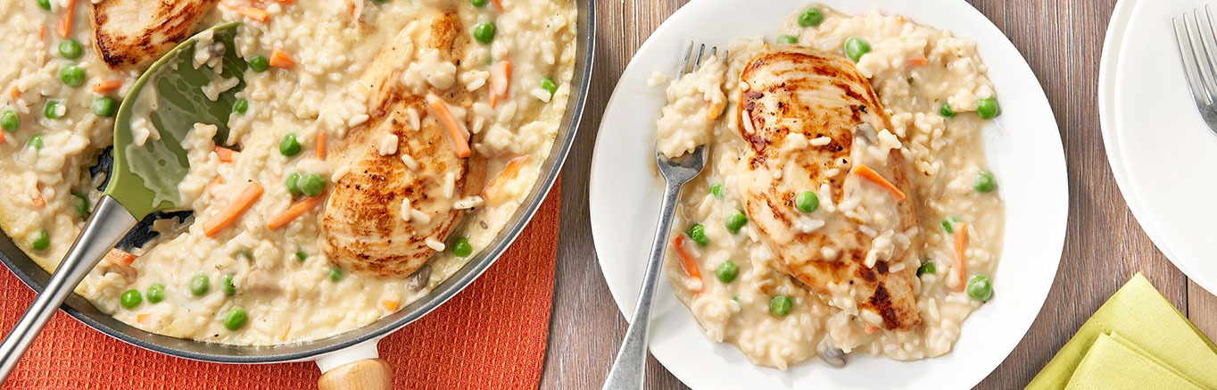 Chicken & Roasted Garlic Risotto | Campbell’s® Recipes