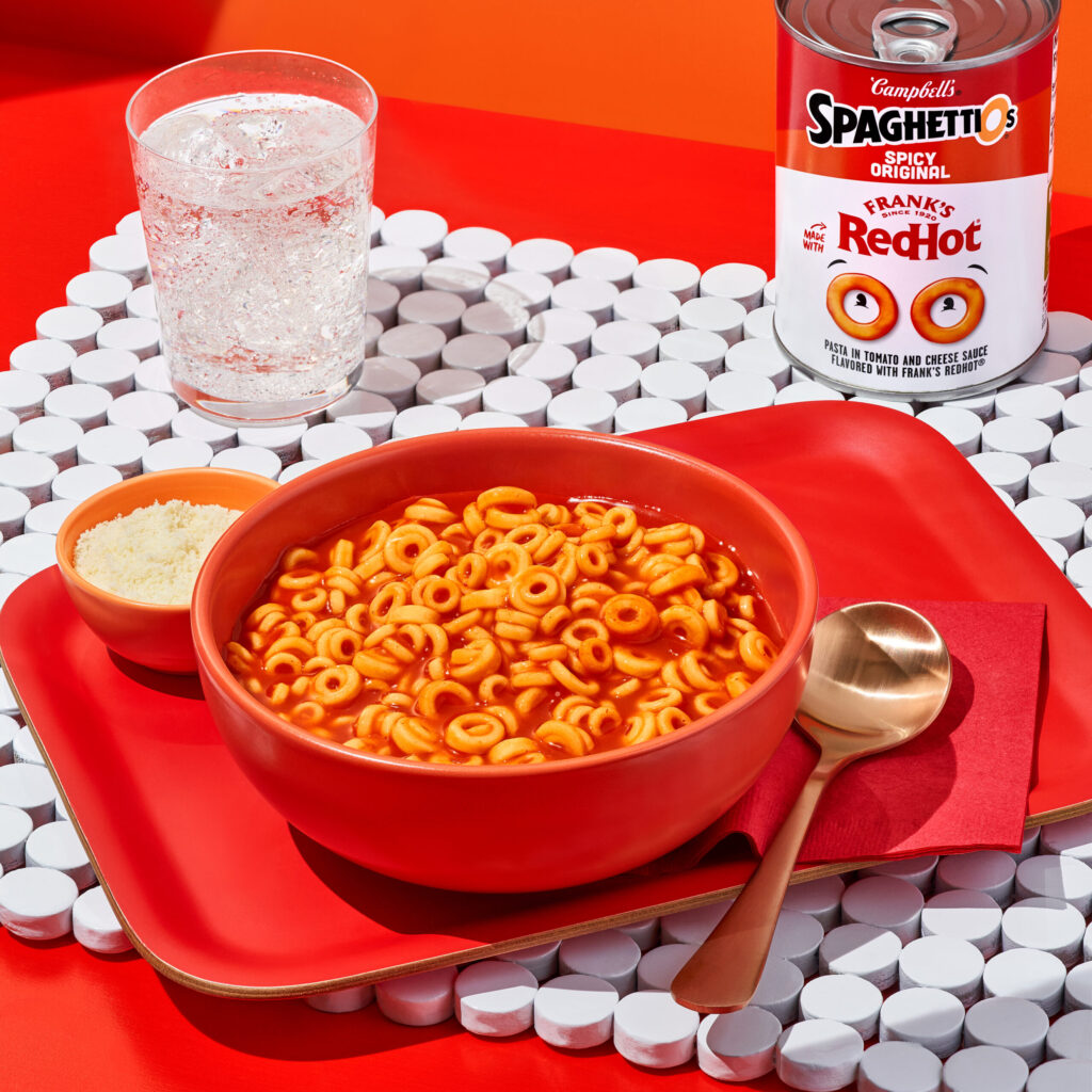 SpaghettiOs® Spicy Original made with Frank’s RedHot in bowl