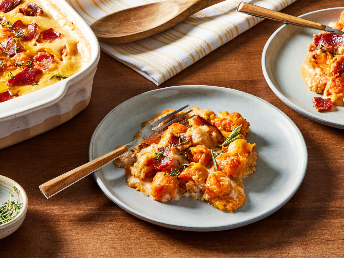 Savory Sweet Potato Bacon Bake | Campbell's® Recipes